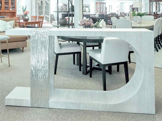 Artistica 'Sereno' Long Console Table in Gray & Ivory Finish
