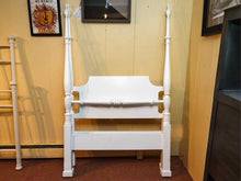 Semi Gloss White Finish 4 Poster Twin  Bed