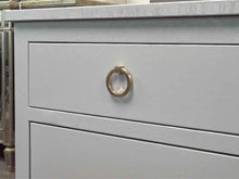 Custom Asian Style Fabric Wrapped Credenza