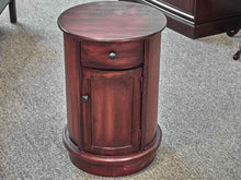 Mahogany Finish 1 Drawer & 1 Door Side Table