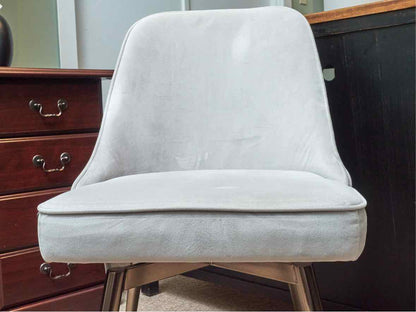 West Elm Mid Century Style SilverGrey Ultra Suede Swivel  Office Chair