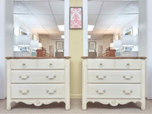 Pair Of Ethan Allen  Swedish Home Cream Finish 3 Drawer Chests