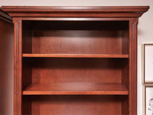 Cherry 5 Shelf 2 Door Bookcase