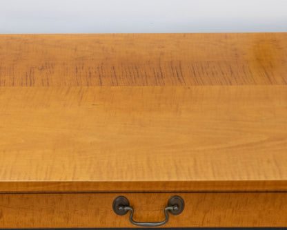 Black Console W/ Tiger Maple Top