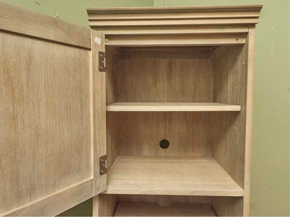 Pottery Barn 'Hampton' Finish 'Brushed Fog' 8 Shelf 2 Door  Bookcase