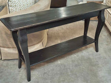 Black Finish Console With Lower Shelf Console