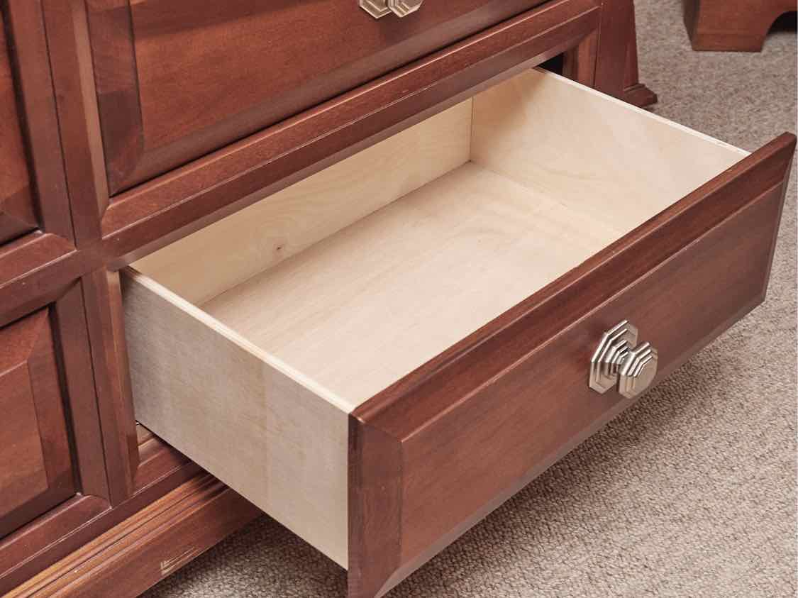 Vaughan Bassett Cherry Finish 10 Drawer Dresser & Mirror