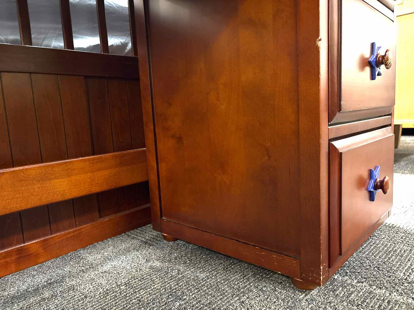 Cherry Wood Pedestal Desk