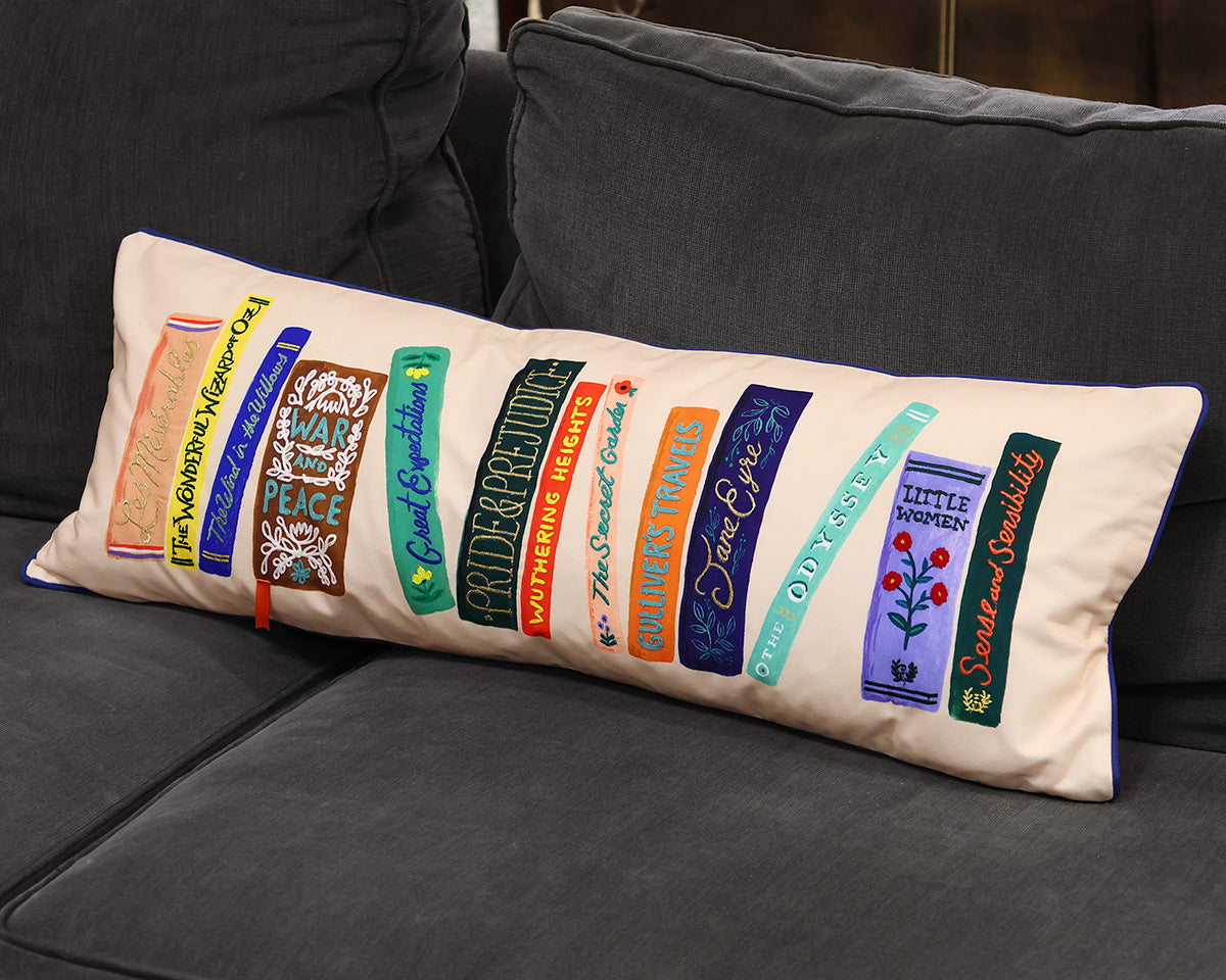 Book Club Lumbar Accent Pillow