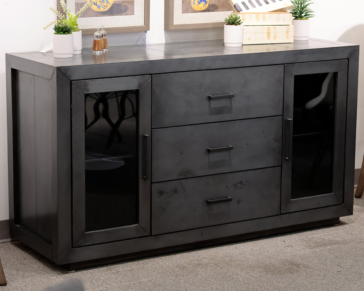 Restoration Hardware La Salle Metal Wrapped Sideboard