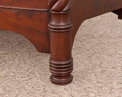 Crotch Mahogany "Sheraton Style" 4 Drawer Chest
