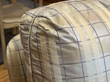Pair of Gold & Tan Plaid Southwood Chairs