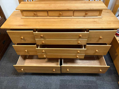 Maple Dresser and Mirror