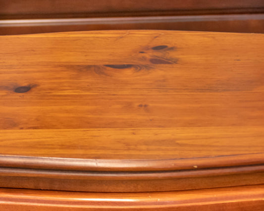 Pair of Pine Cookie Cutter Corner Nightstands