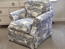Domain Arm Chair & Ottoman in Toile