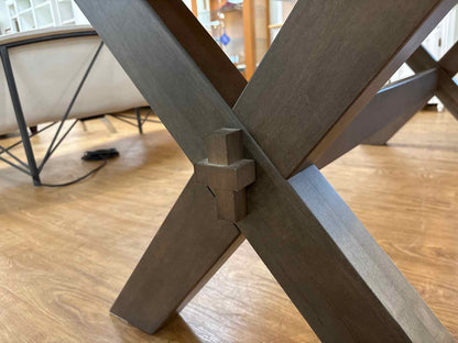 Basset 'Crossbuck' Maple Rectangle Dining Table