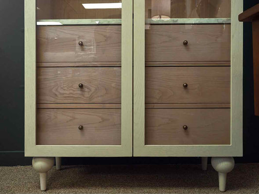 Anthropologie 'Fern' Marble Top 3 Drawer Arched Cabinet