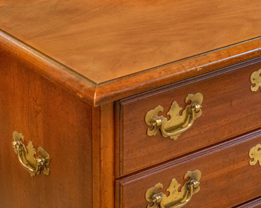 American Drew Four Drawer Nightstand In Light Cherry W/Chippendale Hardware