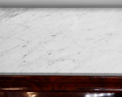 Mahogany Pier Table w/ Marble top