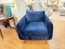 Falkon Contemporary Blue Velvet Accent Chair
