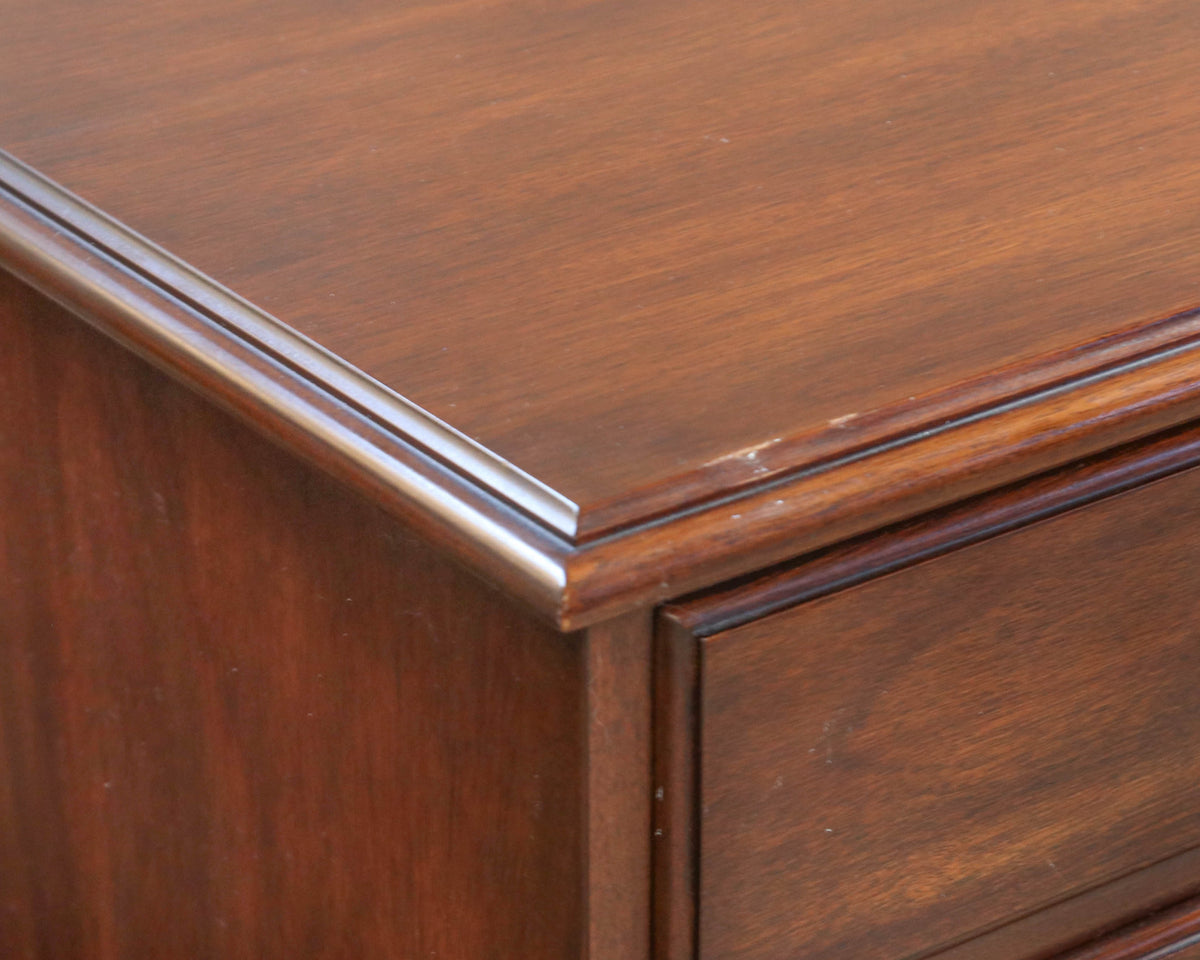 Henkel Harris 9 Drawer Mahogany Chippendale-Style Chest W/ Brass Hardware