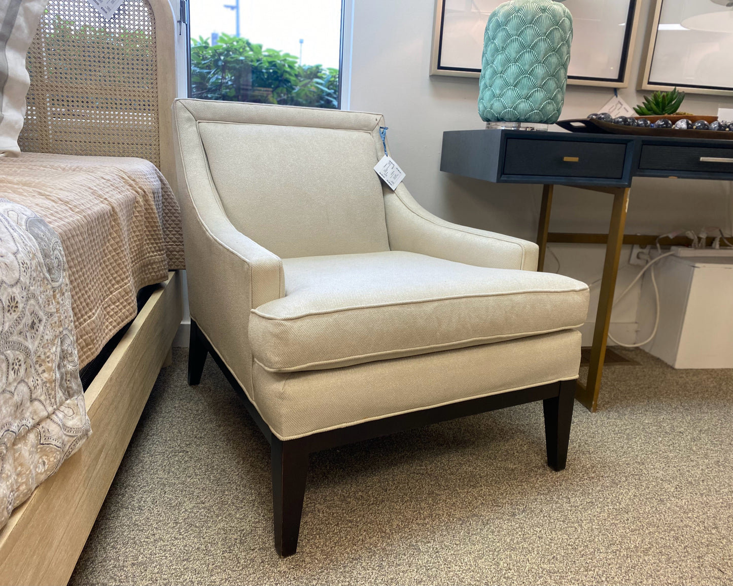 MG+BW Contemporary Wing Chair in Cream