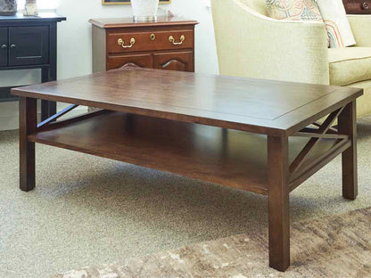 Ethan Allen Walnut Finish Stain Cocktail Table