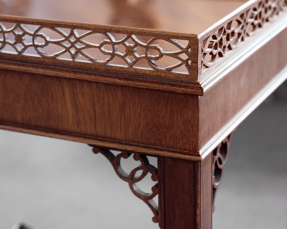 Kindel Chippendale Style Mahogany Tea Table