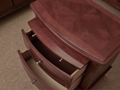 Hamilton & Spill Cherry Finish Pull Out  Drink Tray & 2 Drawer  Nightstand