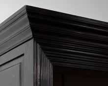 Black Bookcase with Crown Moulding
