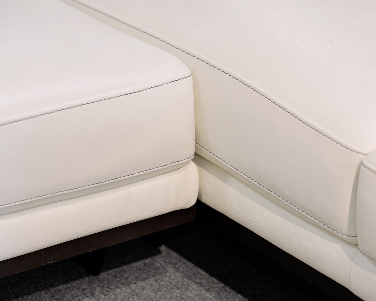 Roche Bobois White Leather Two-Piece Sectional
