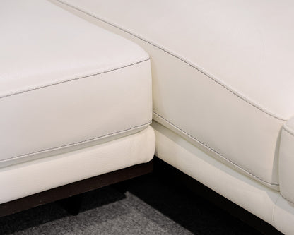 Roche Bobois White Leather Two-Piece Sectional