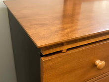 7 Drawer Maple Dresser w/ Black Accents
