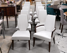 Set of (10) Donghia White Upholstered Dining Chairs