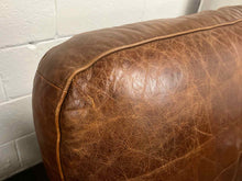Brown Leather Loveseat