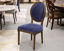 Set of 6 Restoration Hardware Blue Velvet Dining Chairs