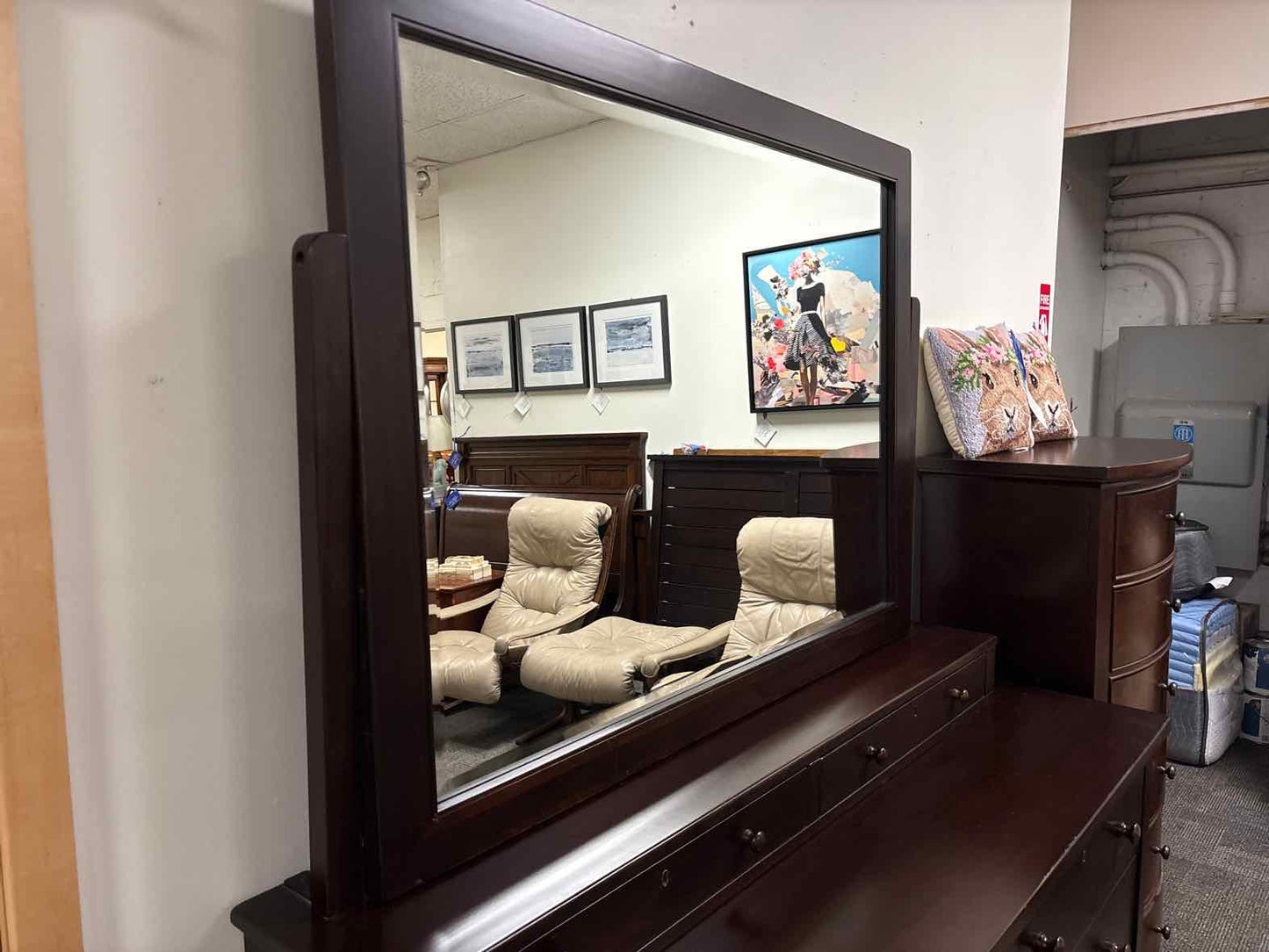 Pottery Barn 'Farmhouse' 6-Drawer Dresser w/ Mirror