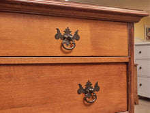Cherry 5 Drawer Fluted Columns Chest