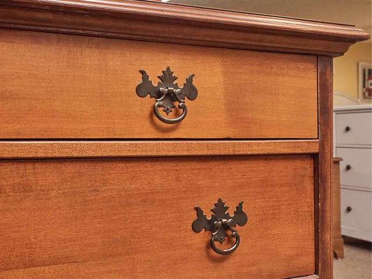 Cherry 5 Drawer Fluted Columns Chest
