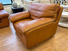 Roche Bobois 'Ascot' Cognac Leather Arm Chair