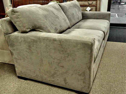 Crate & Barrel Two Cushion 'Axis' Sofa in Dark Grey