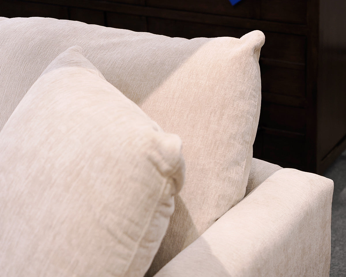 Crate & Barrel 3-Piece Sectional in a Beige Microfiber