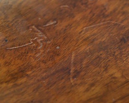 Thomasville Lowboy with Carved Shell in Light Finish Mahogany