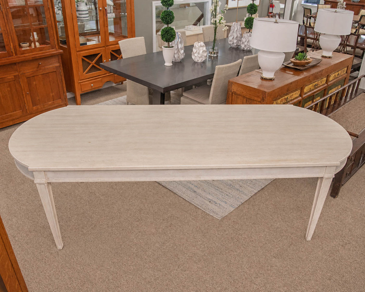 Eloquence Saskia Swedish Dining Table in 'Gustavian Grey"