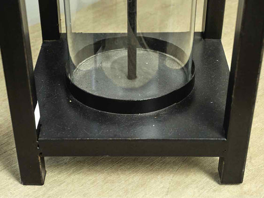 Pair of Pottery Barn Candle Lanterns in Metal & Glass