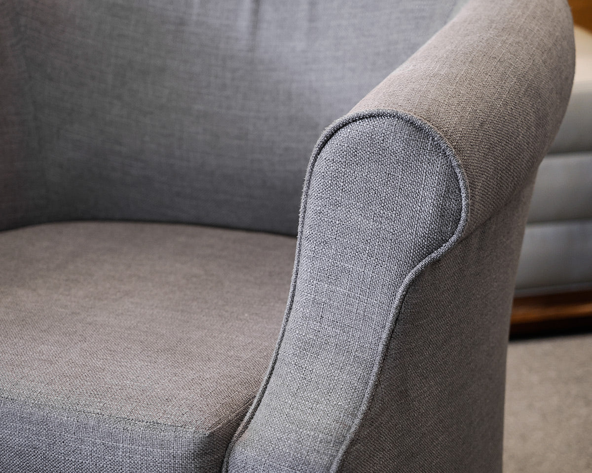 Pair of Grey Upholstered Accent Chairs