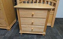Stanley 3-Drawer Maple Nightstand