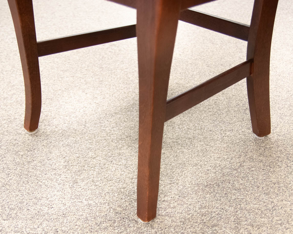 Bedard Maple Expanding Dining Table & Set of 6 Chairs in Dark Cherry Finish