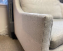 Crate & Barrel Slope Arm Sofa in Light Grey