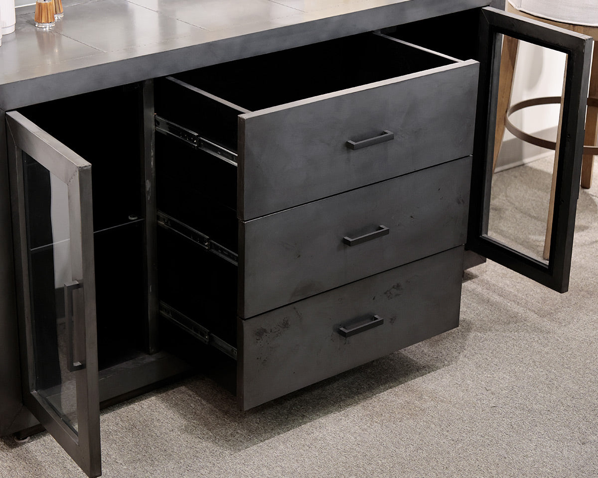 Restoration Hardware La Salle Metal Wrapped Sideboard